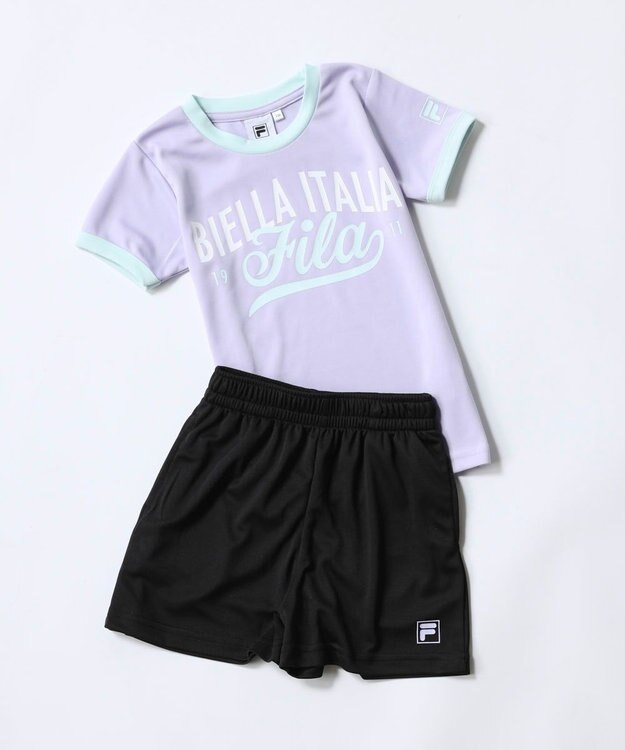 OP／FILA 【FILA】Tシャツ＋ハーフパンツ　セットアップ ラベンダー