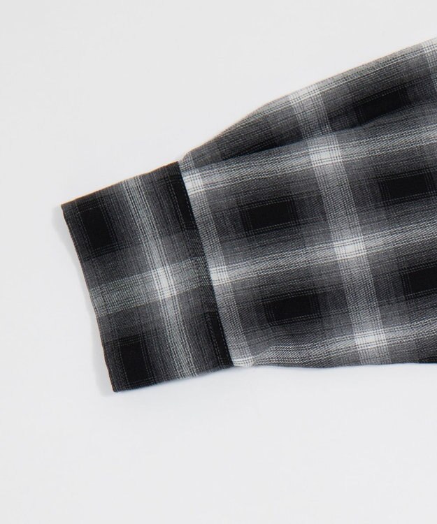 WEGO ショートチェックシャツ ブラック