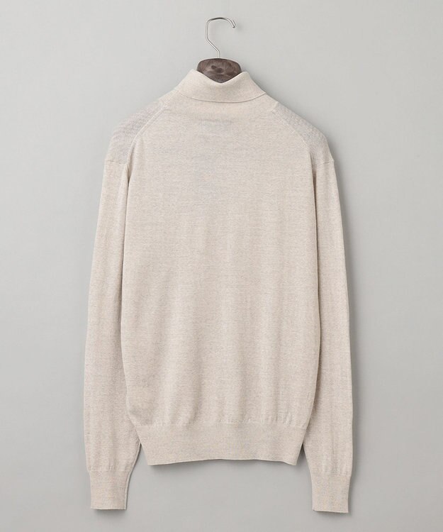 GOTAIRIKU 【家庭洗濯可能】イタリア糸 ハイゲージ タートルニット_リンクス柄 アイボリー系1