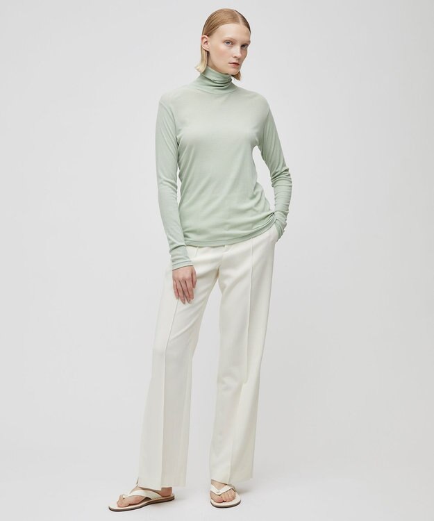 BEIGE， SORE / ハイネックカットソー Sage