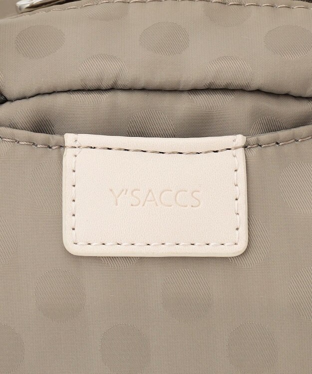 Y'SACCS はっ水ドットジャカード　ショートハンドル付き　軽量2wayショルダー グレージュ