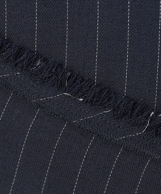 uncrave リネンライクツイル ジレブラウス ネイビーストライプ