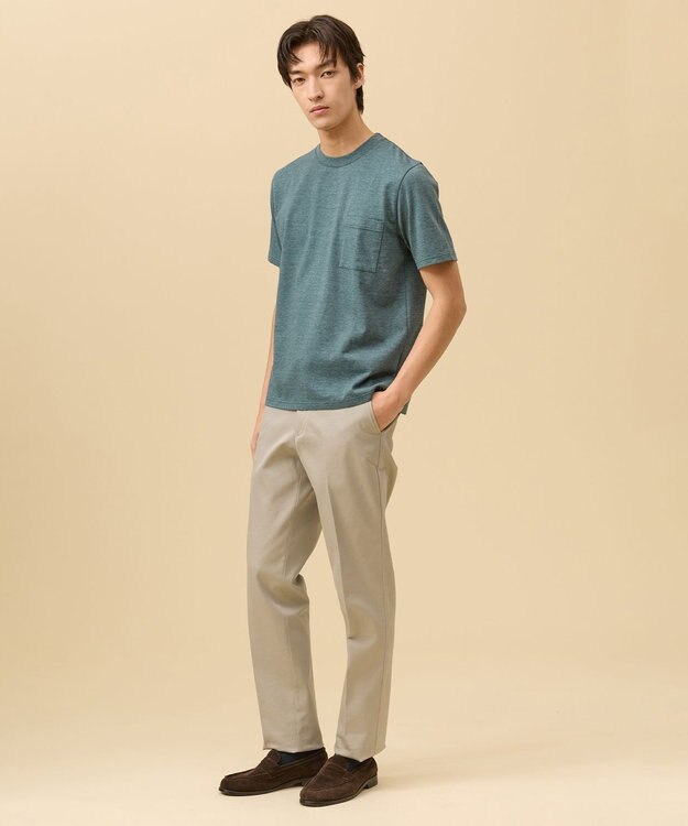 J.PRESS MEN オーバーダイクルーネック Ｔシャツ グリーン系