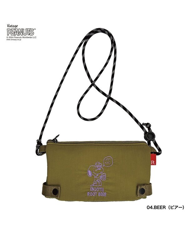 ROOTOTE 8608【スヌーピー:簡易保冷】IP.サーモキーパー.サコッシュ.ピーナッツ-9B 04：ビール