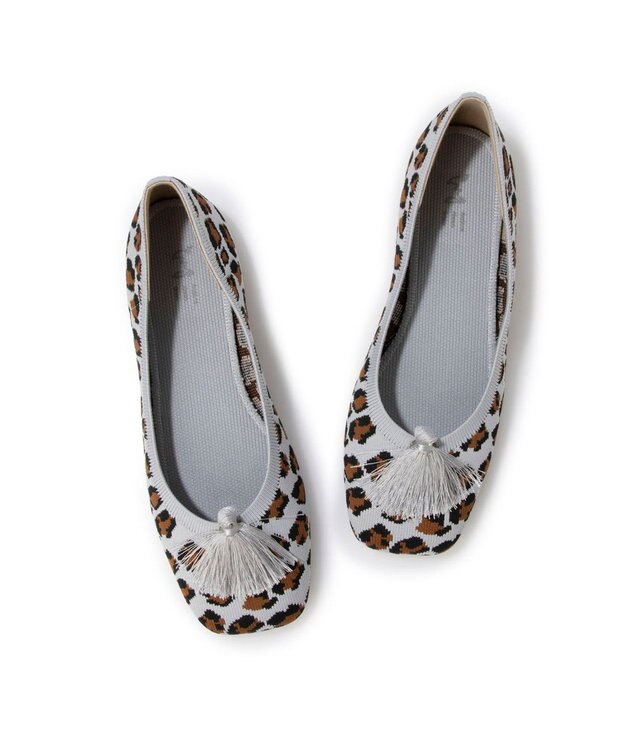 ing <ing>【サステナブル】２WAYスクエアトゥニットパンプス ライトグレービー