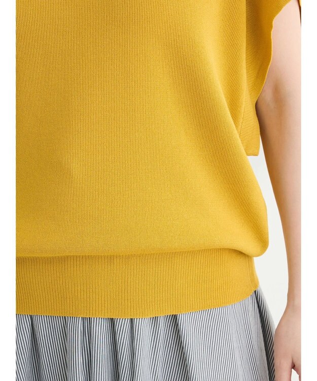 Green Parks 推しニット　フレンチスリーブニットプルオーバー Yellow