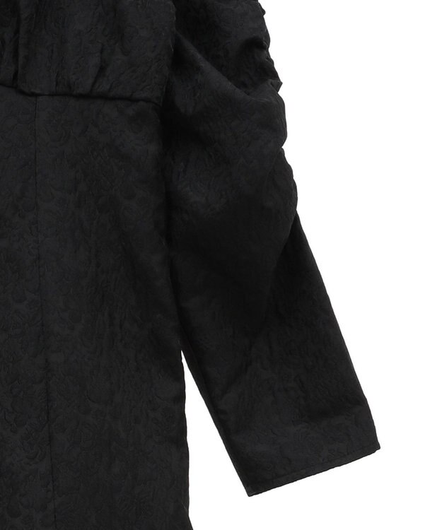 Maison de FLEUR 慈愛に満ちたジャカードワンピース Black