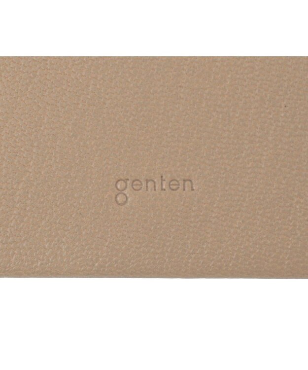 genten ゴートベーシック 二つ折りBOX財布 サンドベージュ