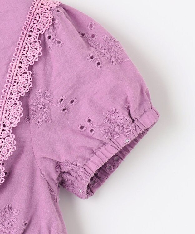 ANY KIDS エンブロイダリー レース ワンピース ラベンダー