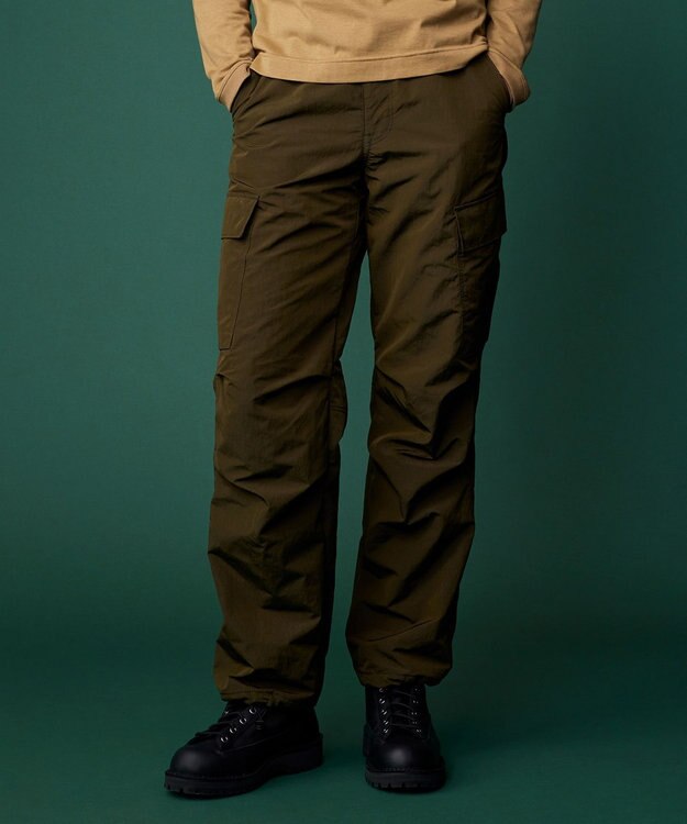 JOSEPH ABBOUD MOUNTAIN 【ECO撥水/起毛裏地】マイクロリップワッシャー カーゴ パンツ カーキ系