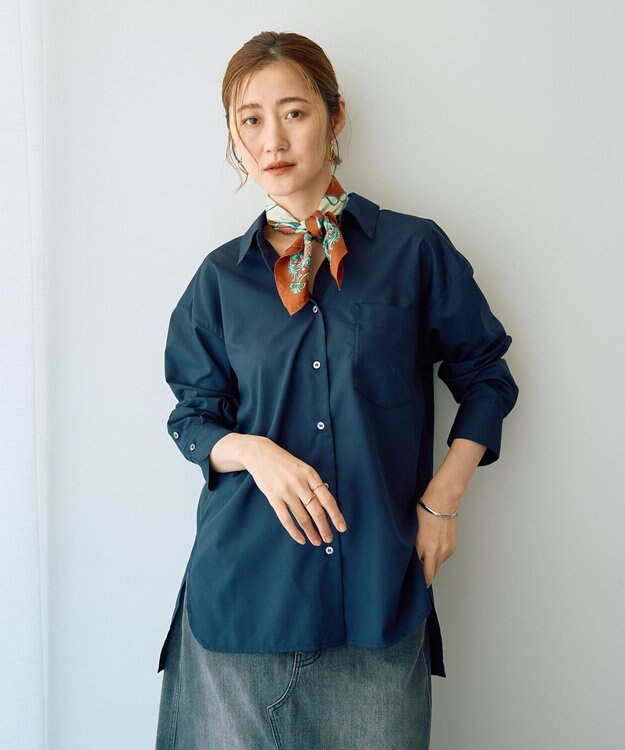 YECCA VECCA ロングシャツ Navy
