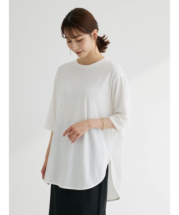 Green Parks ＳＥＴ２点　メッシュベスト＋半袖カットチュニック Ecru