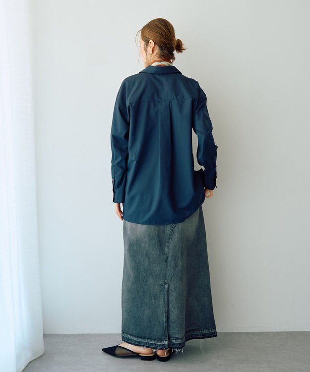 YECCA VECCA ロングシャツ Navy