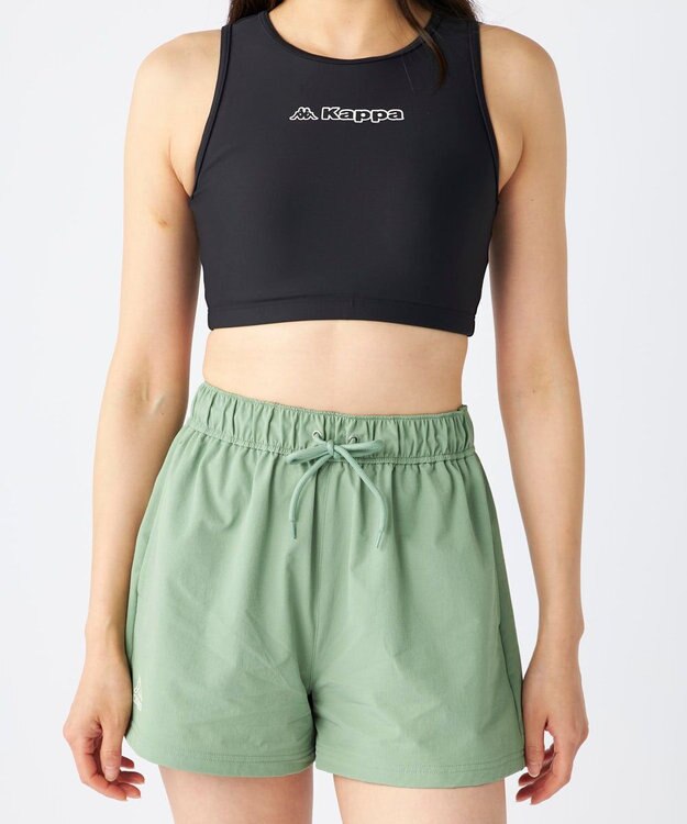 OP／FILA 【Kappa】ラッシュパーカー・ボードショーツ付き　4点セット水着 カーキ