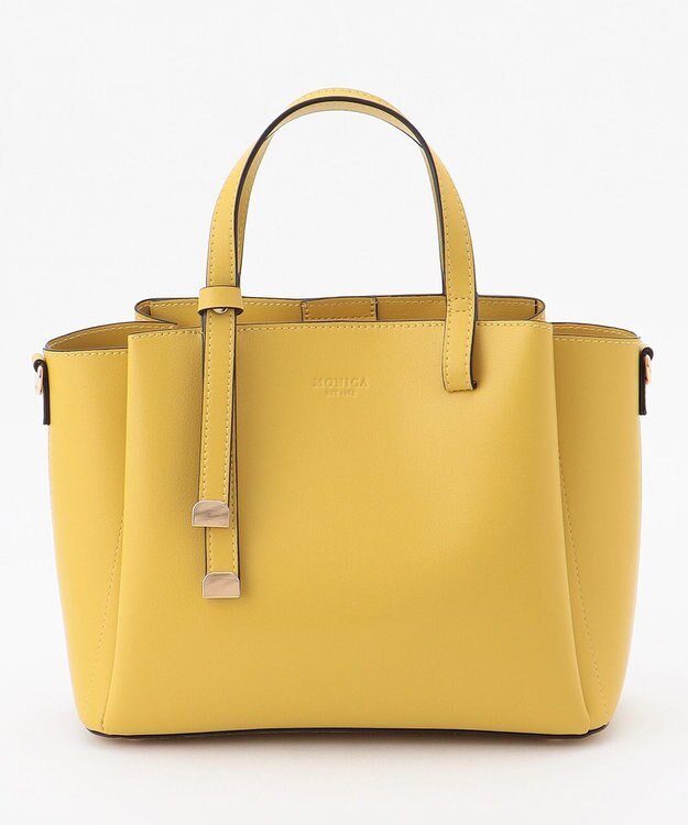 LA BAGAGERIE 【MONICA】ボウタイリボンハンドバッグ イエロー【WEB限定カラー】