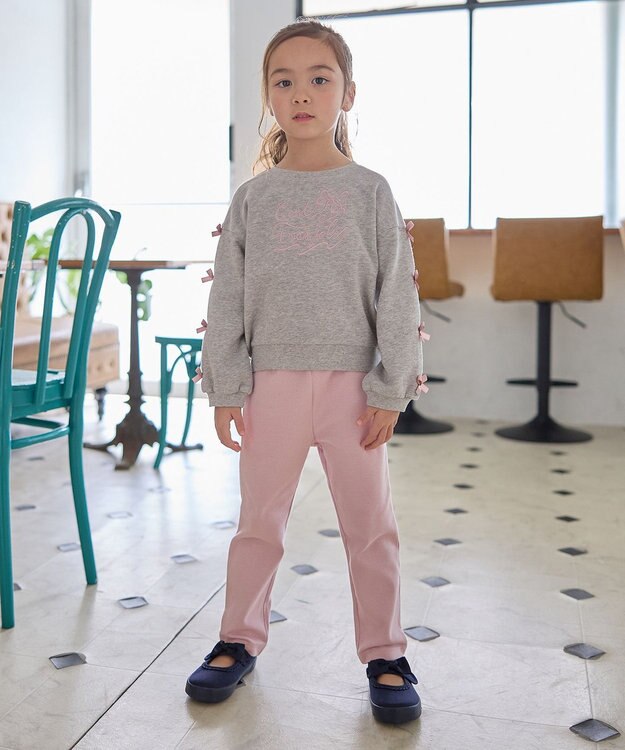 ANY KIDS 袖リボン トレーナー グレー