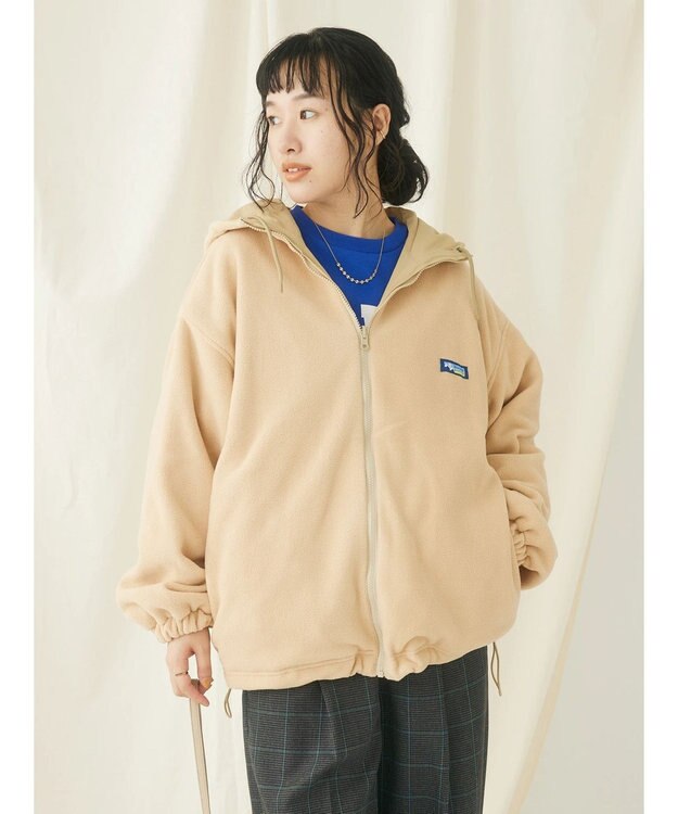 CRAFT STANDARD BOUTIQUE ナイロン×裏フリースリバーシブルブルゾンＬ／Ｓ Beige