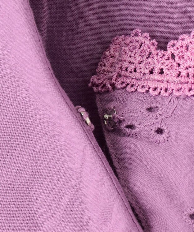 ANY KIDS エンブロイダリー レース ワンピース ラベンダー