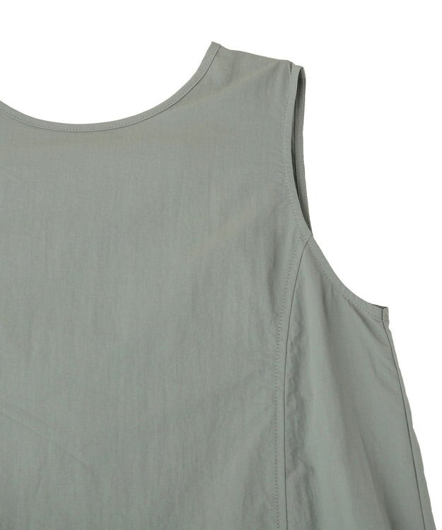 AMERICAN HOLIC 【2点セット】ナイロンAラインワンピース+キャミソール Grayish Khaki