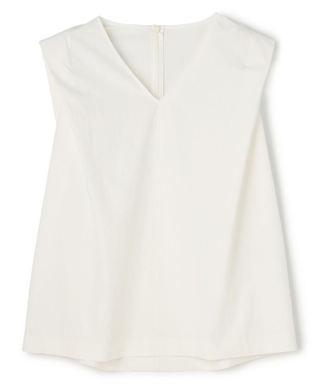 BEIGE， YANN / Vネックタックブラウス White