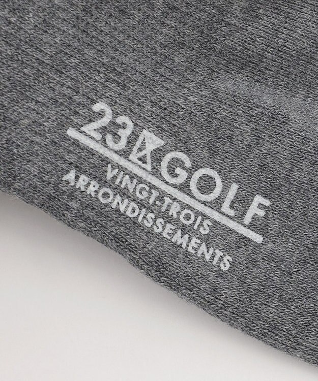 23区GOLF 【MEN】バックロゴレギュラーソックス　１８ｃｍ ライトグレー系