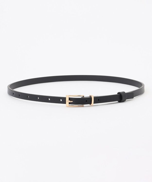 ANY SIS スクエアバックルナロー ベルト ブラック