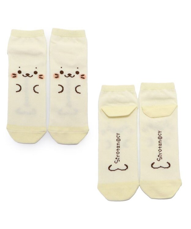 Mother garden しろたん 靴下2足セット 《しろたん顔ぼん/紺色足袋》 スニーカーソックス 25cm~27cm