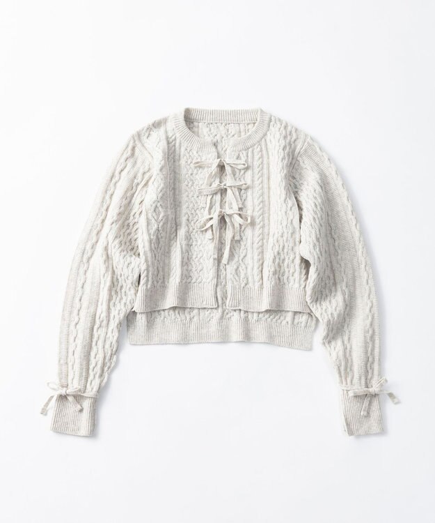 TRICOTE ケーブルニットトップス 80IVORY