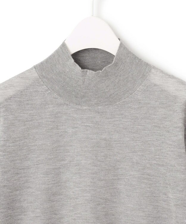 ICB 【洗える】ヴィスコースシアー ハイネックプルオーバー ライトグレー系