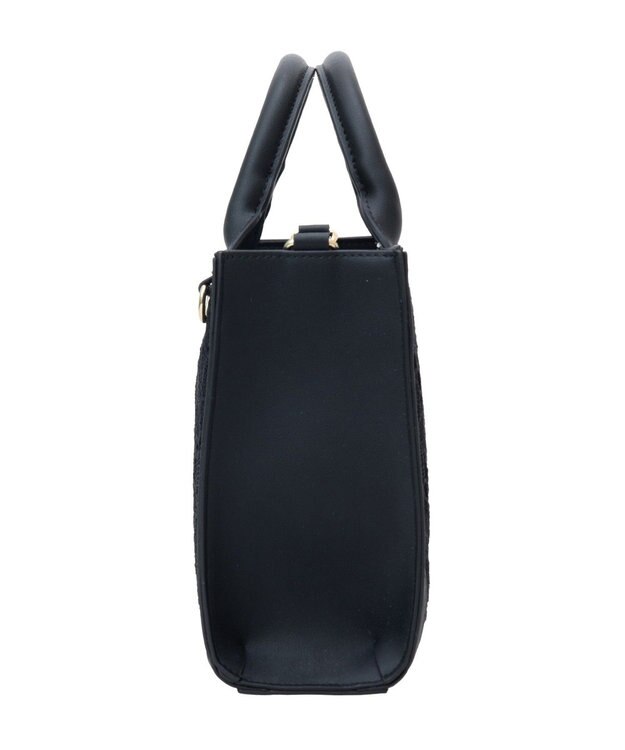 Maison de FLEUR EC限定フラワーレース2Wayスクエアトートバッグ Black