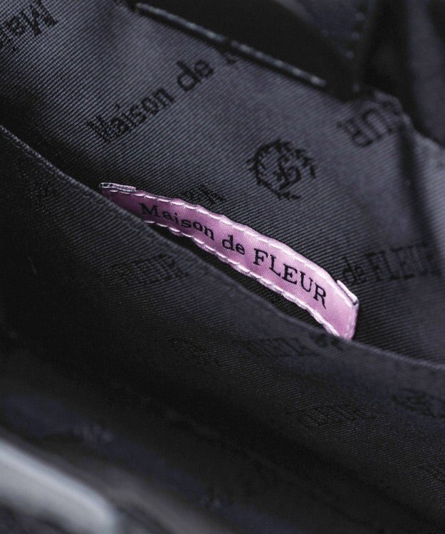 Maison de FLEUR EC限定フラワーレース2Wayスクエアトートバッグ Black