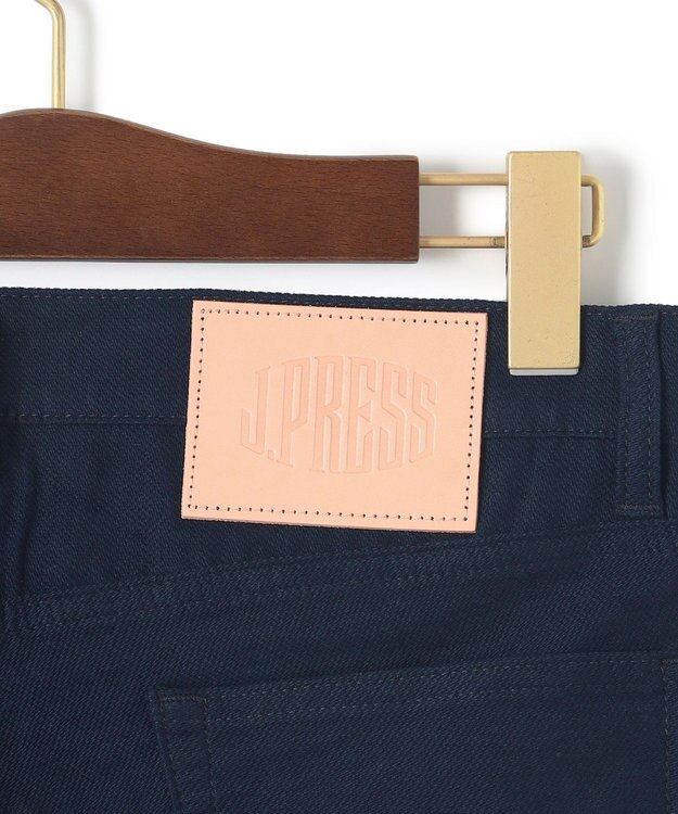 J.PRESS MEN ドビーストレッチ起毛パンツ ネイビー系