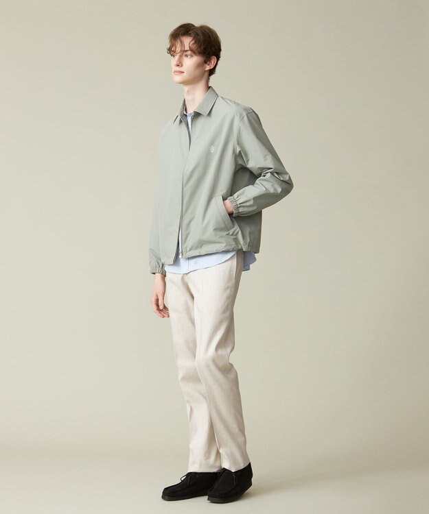 J.PRESS MEN 【ウォッシャブル可】コンフォートストレッチリネン スラックス アイボリー系