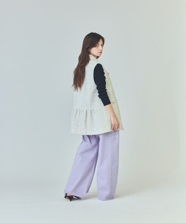 GRACE CONTINENTAL ドロストウエストデニムパンツ ラベンダー