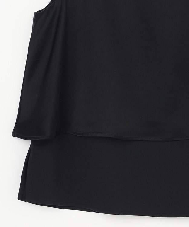 GRACE CONTINENTAL バックコンシャスサテンノースリーブ ブラック