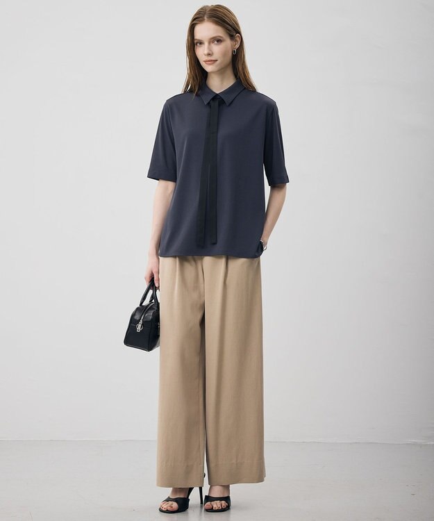 ICB Ry/Liバイオストレッチ ワイドパンツ ベージュ