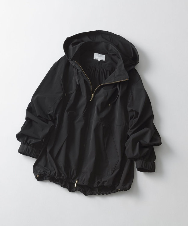 23区 2WAY ストレッチタフタ ボリュームスリーブブルゾン ブラック系