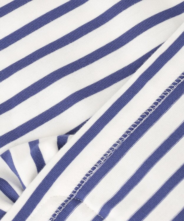 #Newans 【ANSWER for 神戸エレガンス】フリルポケットロングTシャツ ブルーボーダー系