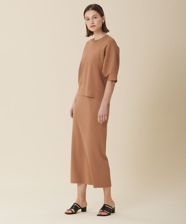 BEIGE， LAURA / 半袖ニットトップス Camel