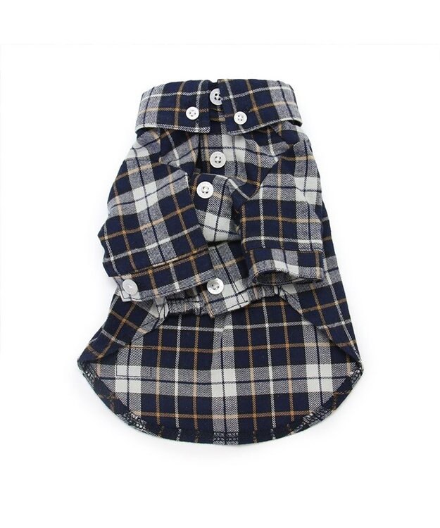 PET PARADISE J.PRESS  ビエラチェック シャツ 【小型犬】 紺（ネイビー・インディゴ）