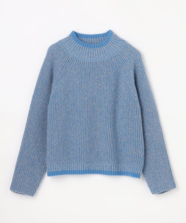 ANY L 【5色展開】バイカラーMIXニット ブルーMIX