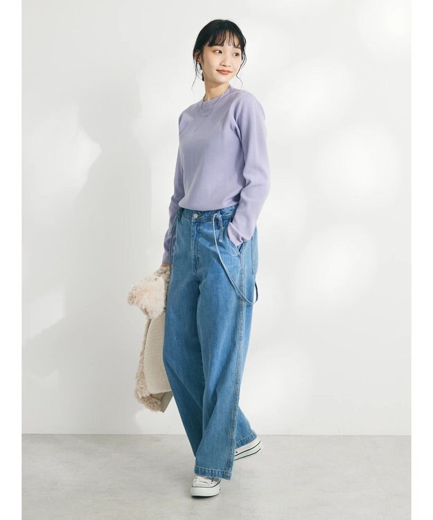 CRAFT STANDARD BOUTIQUE ２ｗａｙサロペットデニムパンツ Light Indigo