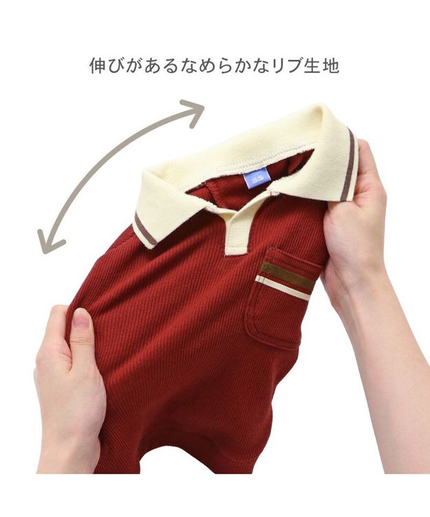 PET PARADISE ペットパラダイス  プレミアム ぺティヒート スキッパーＴシャツ 小型犬 レッド