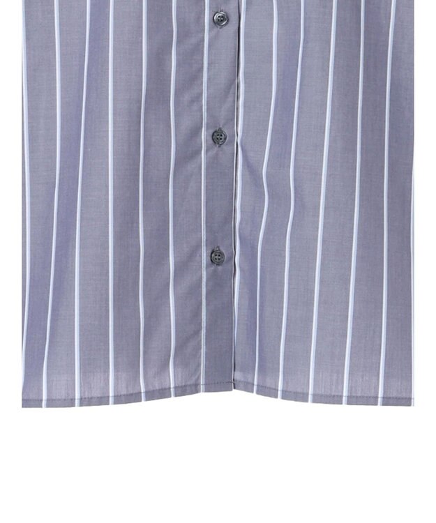 AMERICAN HOLIC イージーケア５分袖バックタックシャツ Stripe Navy