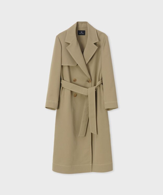 Paul Smith スリット トレンチコート カーキ