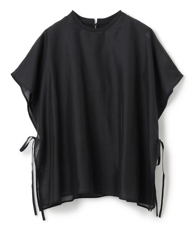 UNFILO 【洗える】シアーレイヤード Tシャツ ブラック