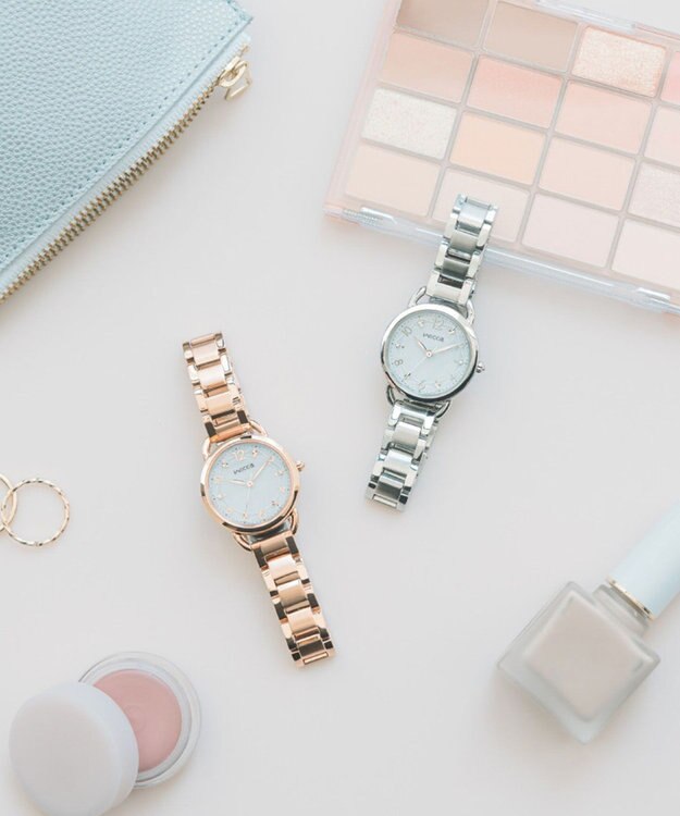 CITIZEN 【替えバンド付き】少し大きめ28ミリケースのソーラーテックウオッチ ピンクゴールド