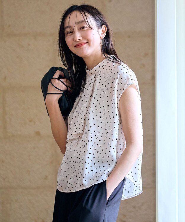 ANY ボウタイブラウス エクリュベース