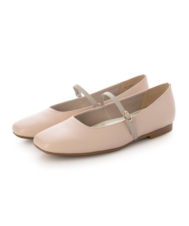 ing <ing>【サスティナブル】スクエアトゥメリージェーンパンプス ピンク