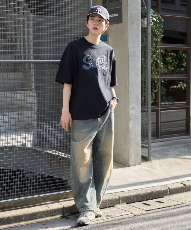 WEGO 【ユニセックス着用ITEM】ワッペンロゴドロストBIG　T（SS） ブラック